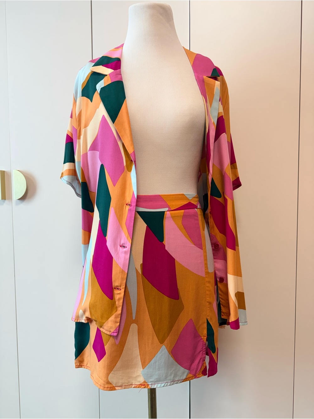 Vibrant Abstract Print Two-Piece Set